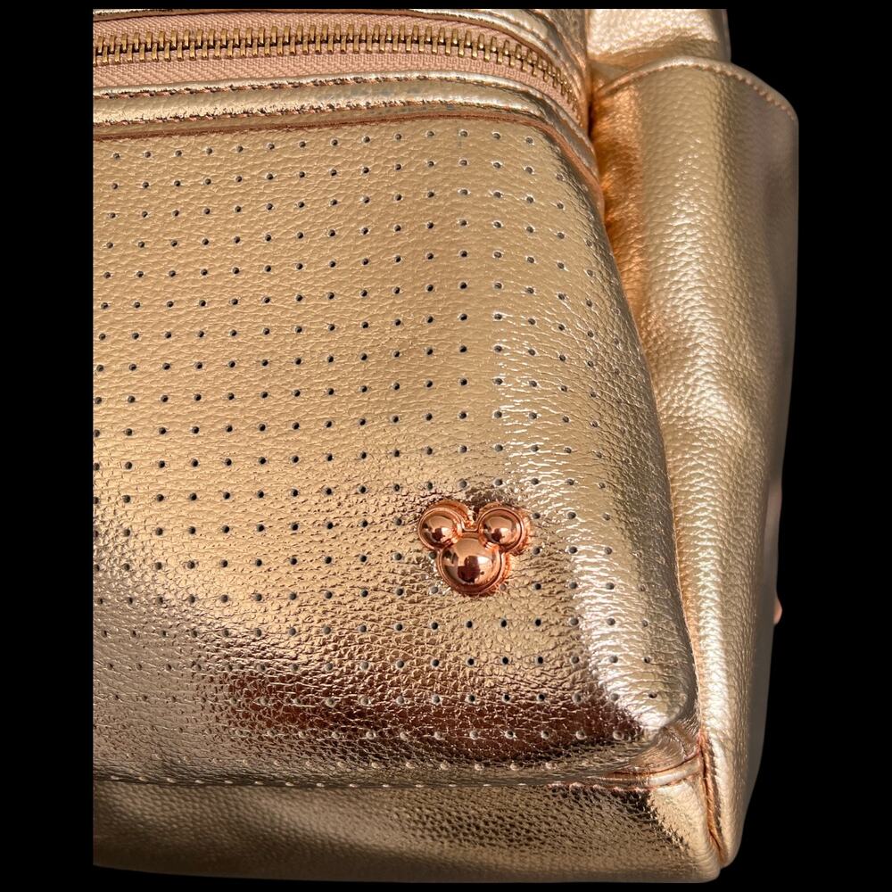 DISNEY MICKEY MOUSE Icon Flair Women's  Backpack Rose Gold Bag Perforated - Picture 7 of 16
